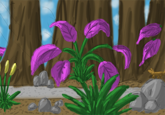 Concept art a potential environment in <i>Eve of Enlightenment</i>.