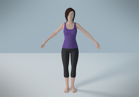 This is a full body pose of the human character in <i>Avocado Anomaly</i>.