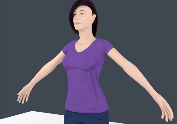 This is a torso shot of the updated human character for <i>Avocado Anomaly 2</i>.