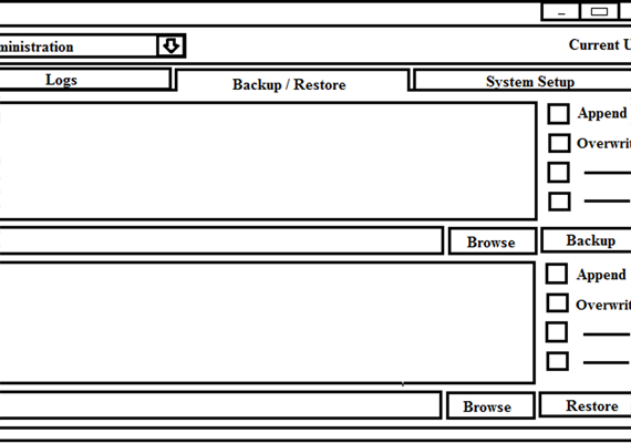 First iteration interface prototype for an application developed in my Software Engineering class at Georgia State University. This shows what the administrative view might look like.